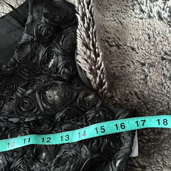 En focus studio black knot side cocktail dress Sz 8 - Picture 5 of 10